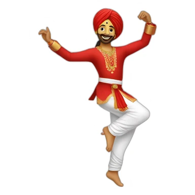 bhangra dancer red sticker