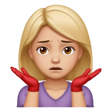 girl rejecting with her hands and a face of disgust sticker