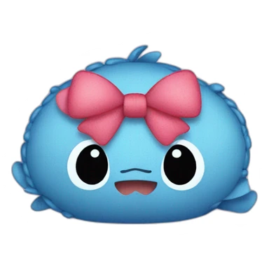 Stitch with a bow sticker