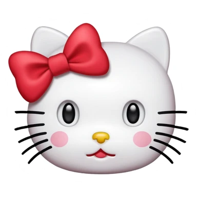 Hello kitty face with x x sticker