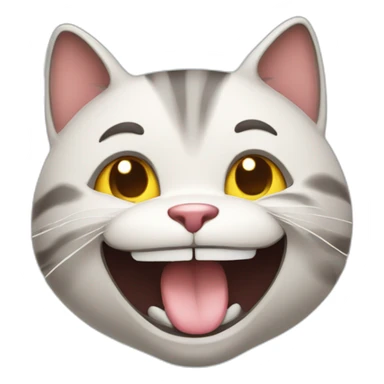 a close up of a happy cat character character cartoon sticker
