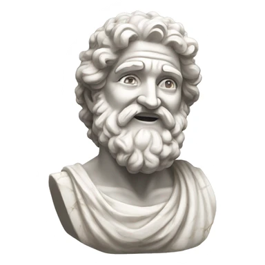 greek marble bust: extremely happy mood sticker