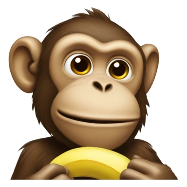 monkey holding banana  sticker
