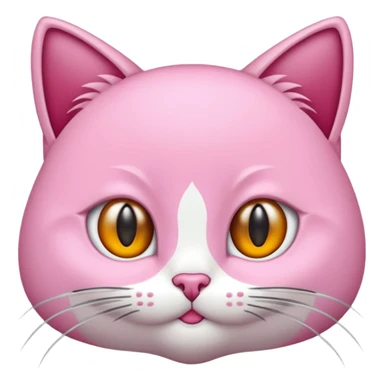 Pembe bir kedi kuyruğu İnce sticker