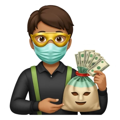  Money robbery image sticker