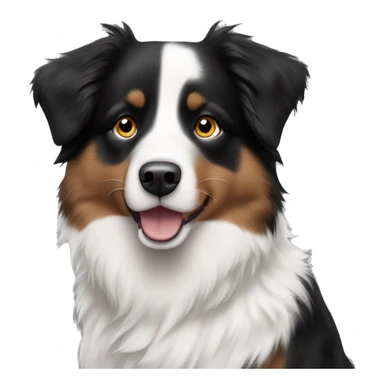 Australian shepherd black and white fur sticker