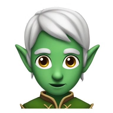 a small elf with sharp ears sticker