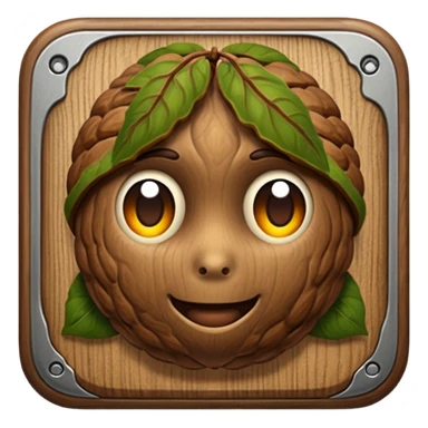 one walnut! CLOSED! NO FACE! just the walnut! sticker