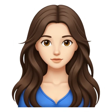 Brunette model with long flowing hair sticker