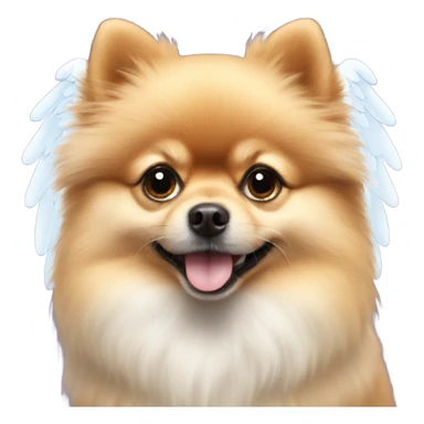 pomeranian with angel wings sticker