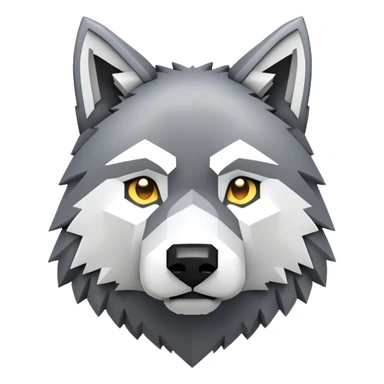 Minecraft wolf with a square shape sticker