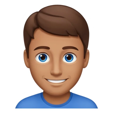 dad with brown hair and blue eyes emoji sticker