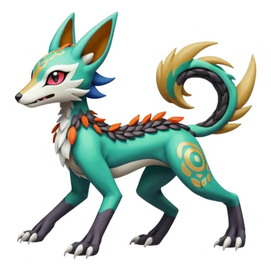 Meloetta-Vernid-Trico-Sergal-Protogen-Primagen-Pokémon-Fakémon-creature sticker