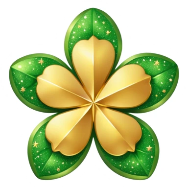 real cosmos star, but with clover, to make star look like lucky star, but main point is star, make it more star like real star emoji, make star with 5 edges sticker