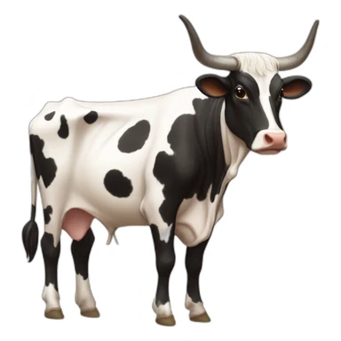 SPECKLED LONGHORN COW LONG LONG LONG sticker