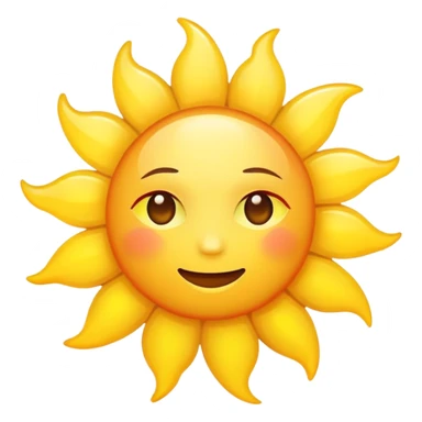 realistic sun without face sticker