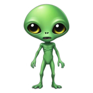 alien with four legs sticker