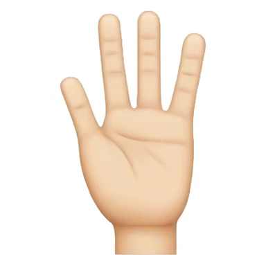 hand with three fingers raised, thumb, middle index sticker