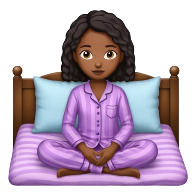 Black girl in pyjamas
 sticker