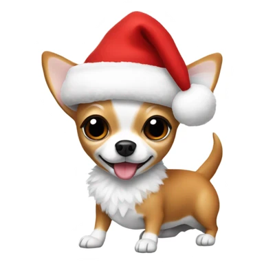 Chihuahua with Santa Claus suit sticker