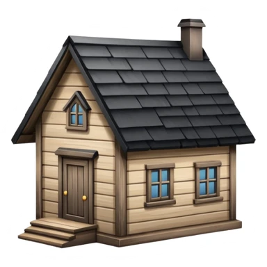 Black-roofed house sticker