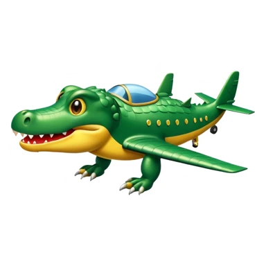 Cocodrilo combinado con avión sticker