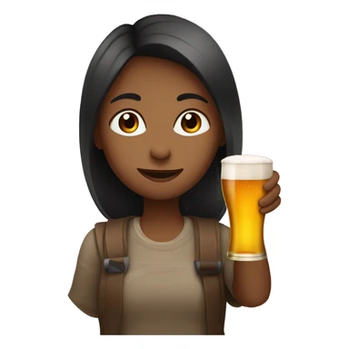 girl drinking alcohol free beer sticker