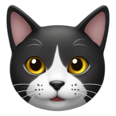 A black and white cat doing math sticker