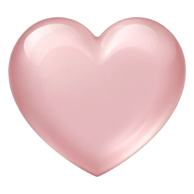 Rose quartz heart with soft pink color and smooth polished surface showing gentle translucency sticker