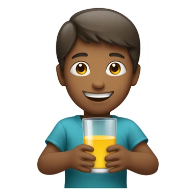 Kid with glass sticker