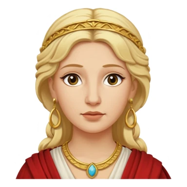 Ancient Roman woman with earrings and blonde hair sticker