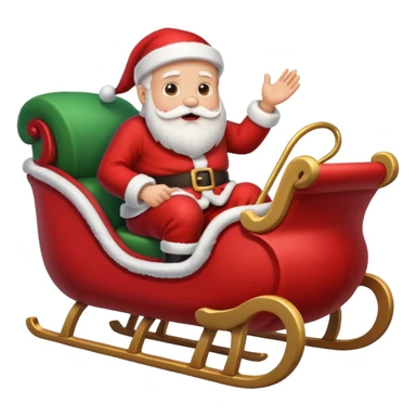 santa sleigh sticker