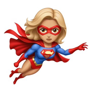 female superhero in action sticker