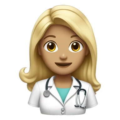 Tan nurse blonde hair girl sticker