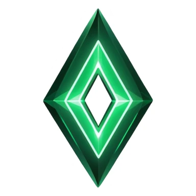 sharp-angled neon dark green magic energy with sparkling and glowing angular shapes sticker