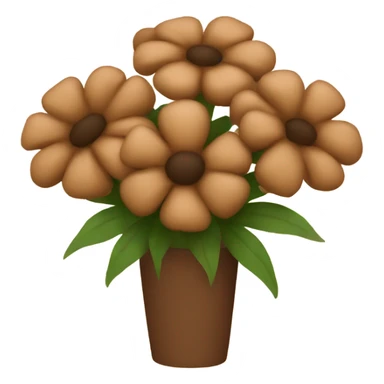 bouquet of brown flowers sticker