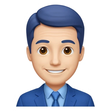 profesor de marketing traje azul sticker