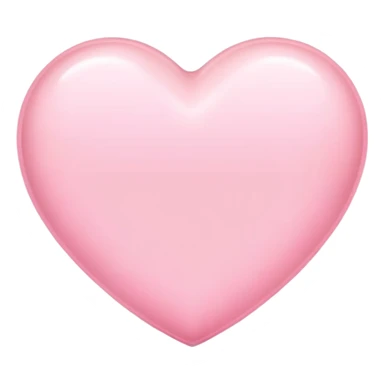 pastel pink heart with soft glow and shiny surface sticker