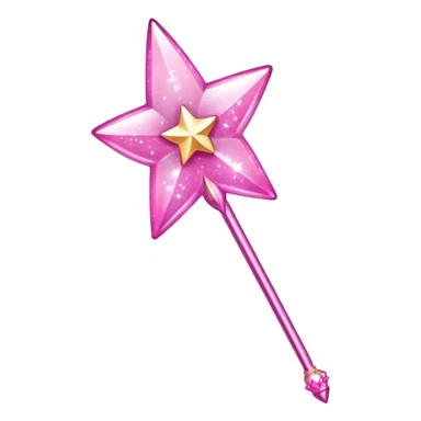 Pink fairy wand sticker