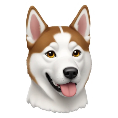Red Siberian Husky service dog  sticker