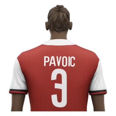 Milan jersey is turned backwards and says Pavlovic sticker