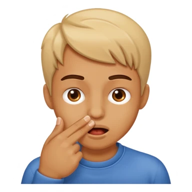 Una cara mordiendose el dedo  sticker