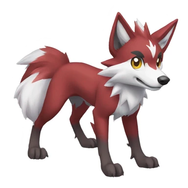 Lycanroc-Zoroark-Poochyena full body sticker