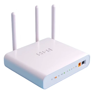 A 19-inch telecommunications router in a 3D style, using a color palette of three colors (5EC6F1/F9DCAF/353946) sticker