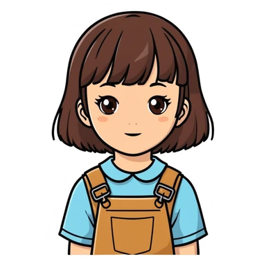 The most beautiful gorgeous little brunette brown eyed girlie with bangs  sticker