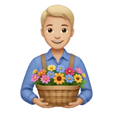 Cottagecore style man sticker