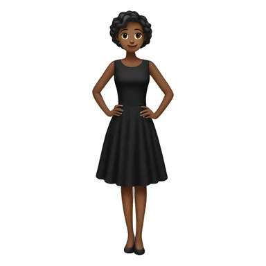 black dress sticker