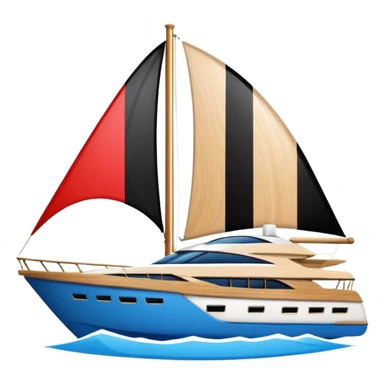 yacht with Egyptian flag sticker
