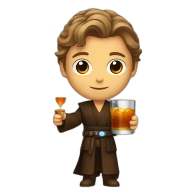 Anakin skywalker handing whiskey glass sticker