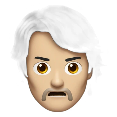 mads mikkelsen as an angry black haired vampire sticker